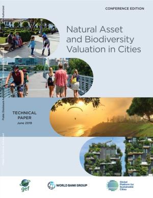 Natural Asset and Biodiversity Valuation in Cities