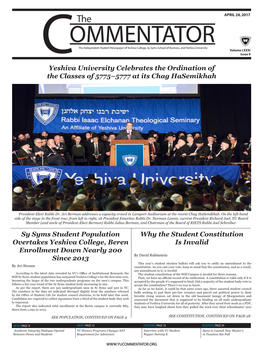 Yeshiva University Celebrates the Ordination of the Classes of 5775–5777 at Its Chag Hasemikhah