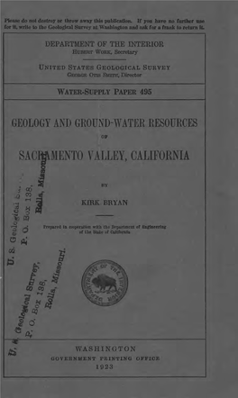 SACMMENTO VALLEY, CALIFORNIA If ., - *J by ,3 00 Cff" 9 KIRK BRYAN S