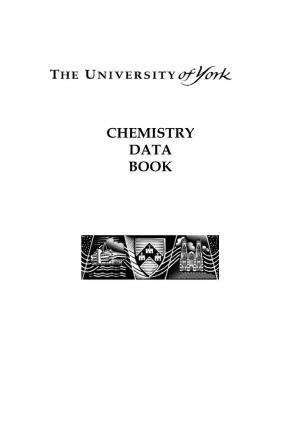CHEMISTRY DATA BOOK October 2011