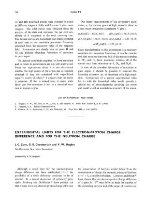 Experimental Limits for the Electron-Proton Charge Difference and for the Neutron Charge