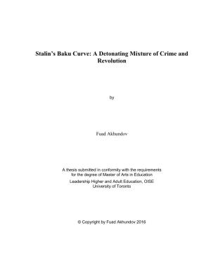 Stalin's Baku Curve: a Detonating Mixture of Crime and Revolution