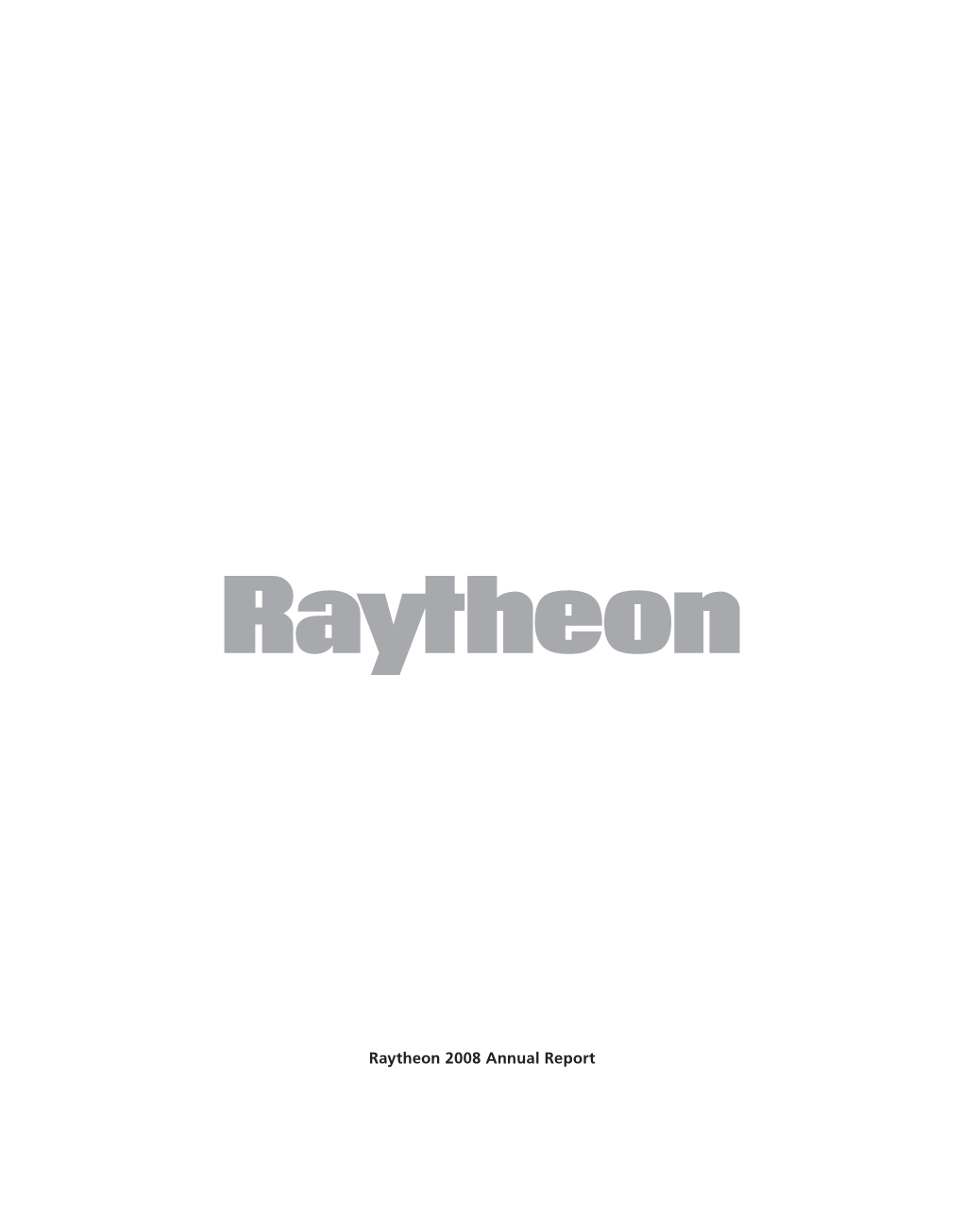 Raytheon 2008 Annual Report