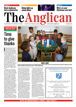 Read the December Issue of the Anglican