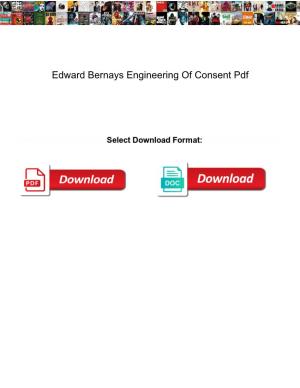 Edward Bernays Engineering of Consent Pdf
