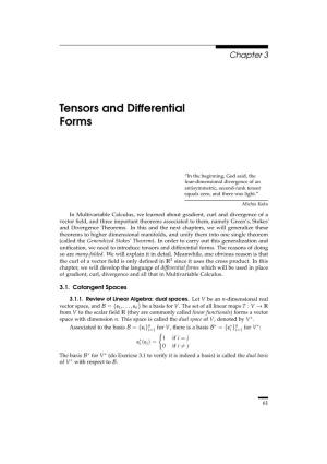 Tensors and Differential Forms