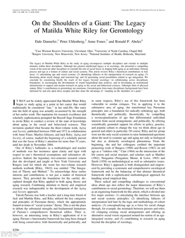 Matilda White Riley, Ph.D