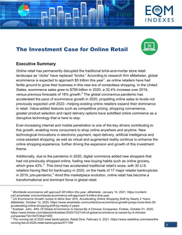 The Investment Case for Online Retail