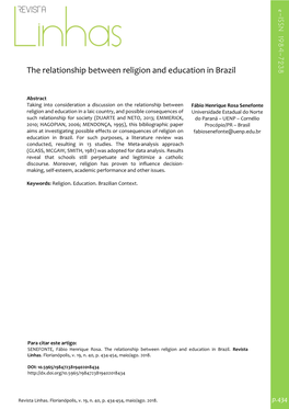 The Relationship Between Religion and Education in Brazil