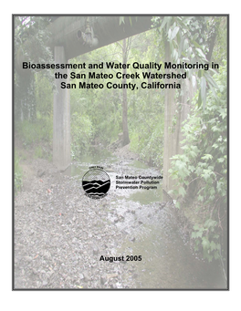 Bioassessment and Water Quality Monitoring in the San Mateo Creek Watershed San Mateo County, California