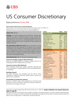 US Consumer Discretionary