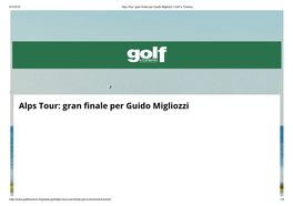 Alps Tour: Gran Nale Per Guido Migliozzi