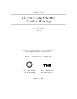 Clustering Using Quantum Persistent Homology