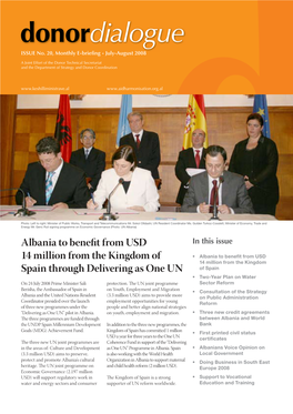 Albania to Benefit from USD 14 Million from the Kingdom of Spain Through