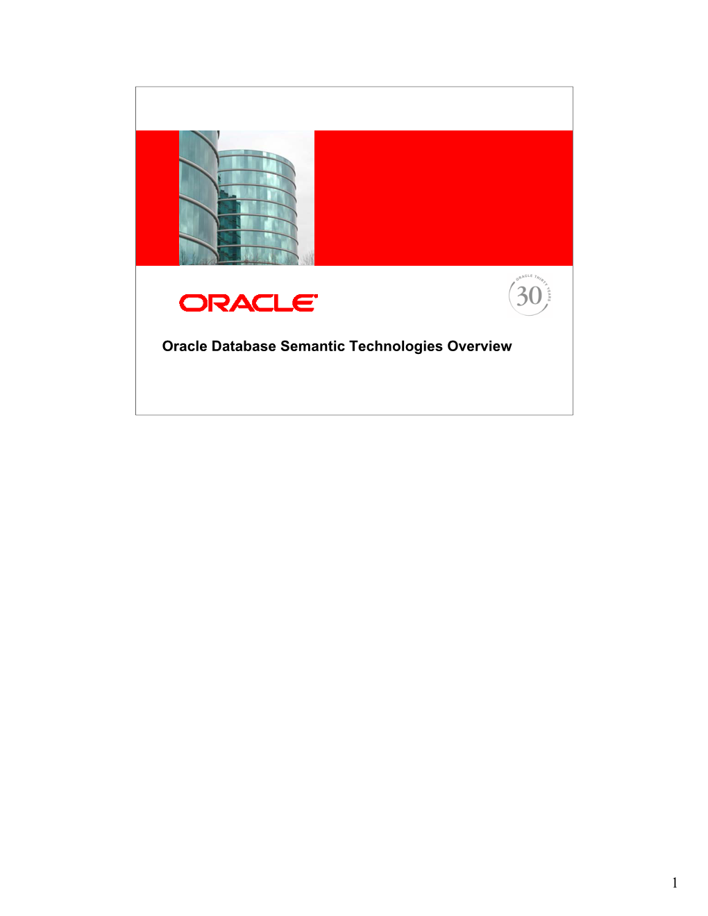 Oracle Database Semantic Technologies Overview