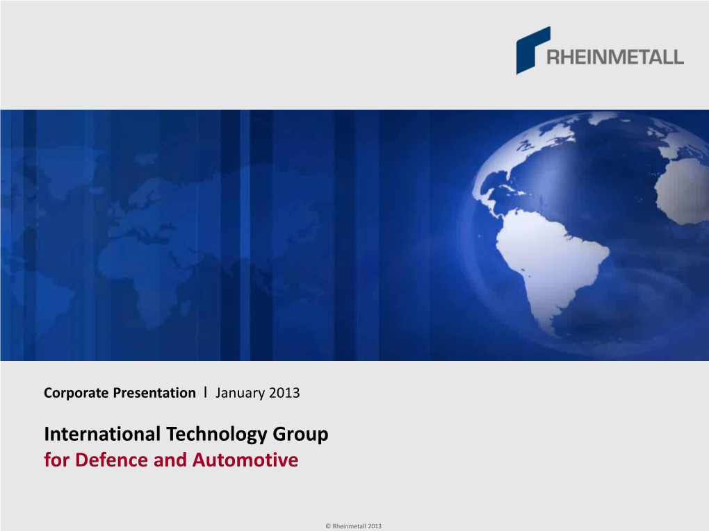 International Technology Group for Defence and Automotive