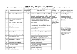 Right to Information Act, 2005