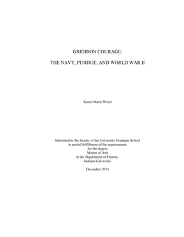 The Navy, Purdue, and World War Ii