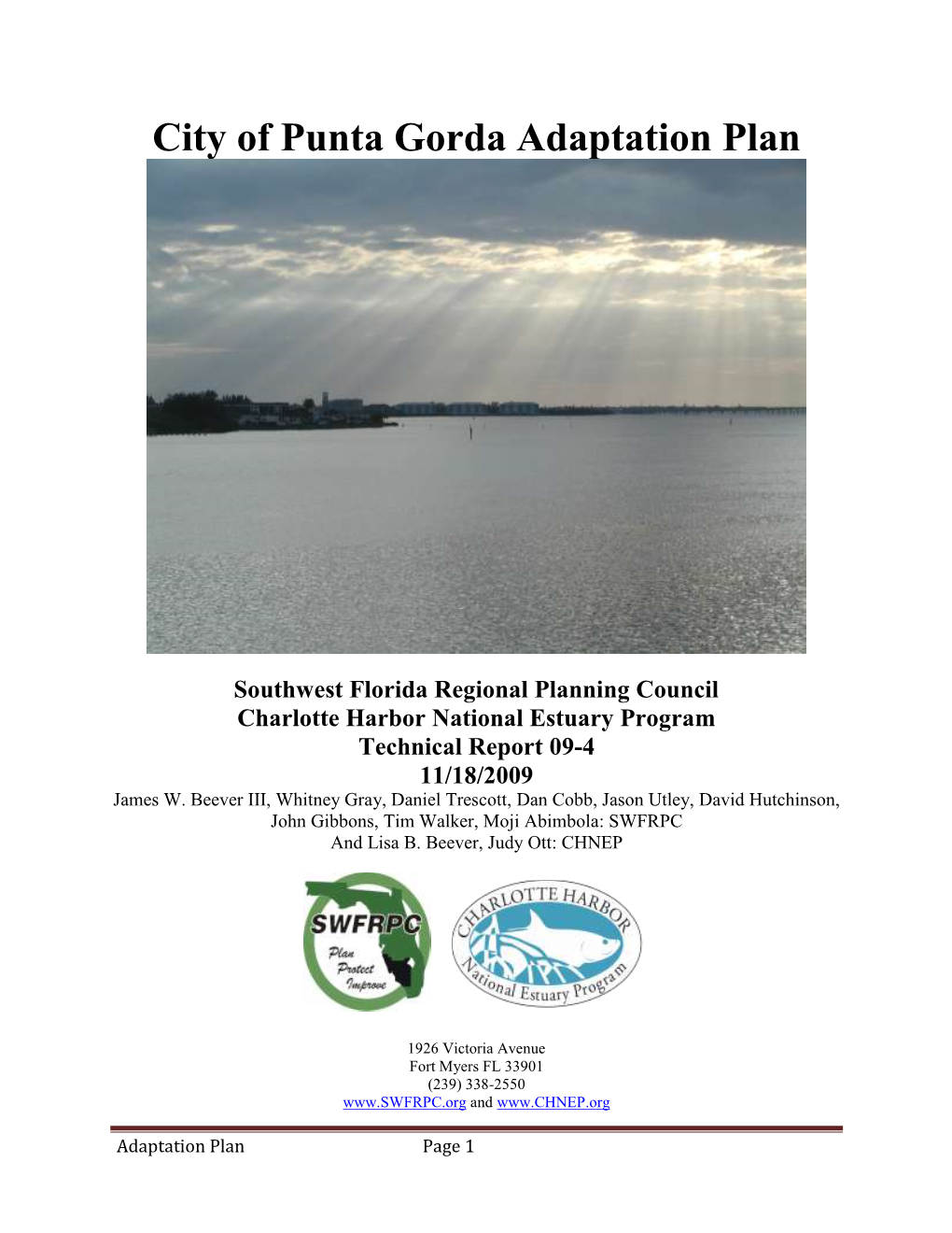 City of Punta Gorda Adaptation Plan