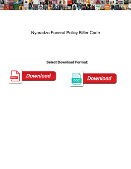 Nyaradzo Funeral Policy Biller Code