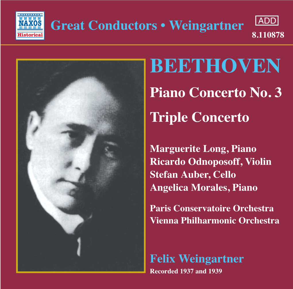 BEETHOVEN Piano Concerto No. 3 Triple Concerto