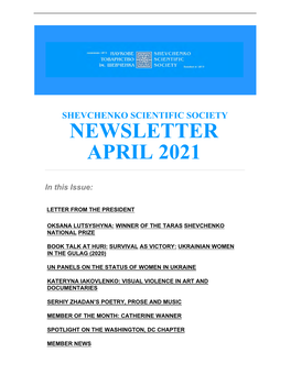 Newsletter April 2021