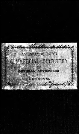 Watson's Directory for Paisley