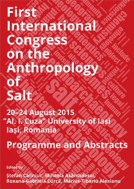 First International Congress on the Anthropology of Salt 20–24 August 2015 “Al