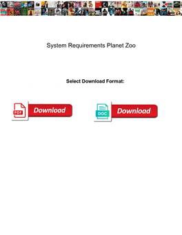 System Requirements Planet Zoo