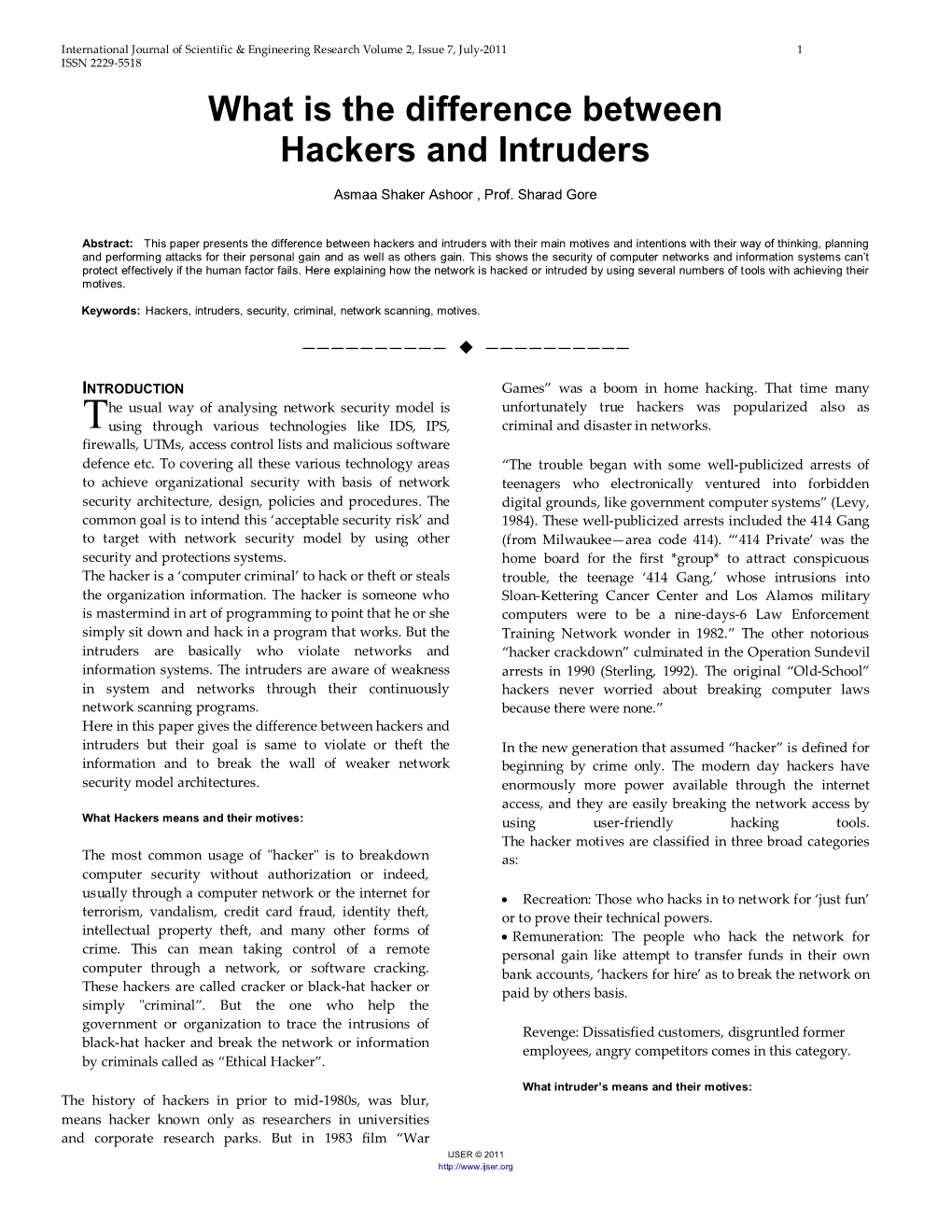 What Is the Difference Between Hackers and Intruders