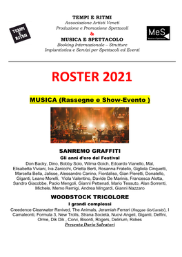 Ter & Mes ROSTER 2021