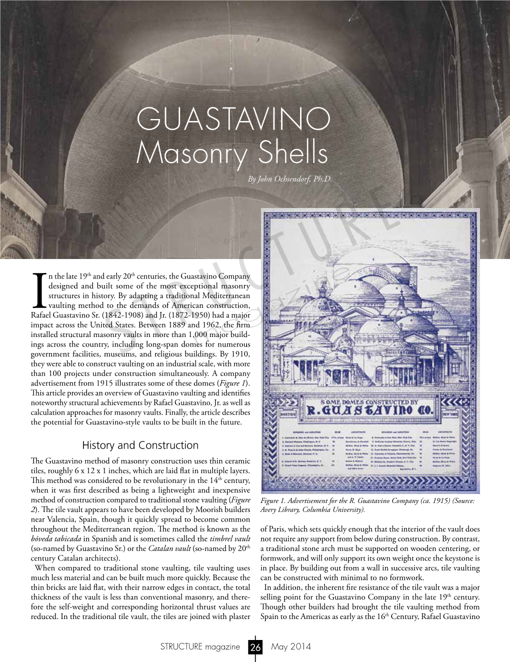 Guastavino Masonry Shells by John Ochsendorf, Ph.D