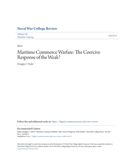 Maritime Commerce Warfare: the Coercive Response of the Weak?
