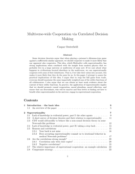 Multiverse-Wide Cooperation Via Correlated Decision Making