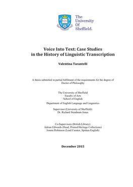 Case Studies in the History of Linguistic Transcription