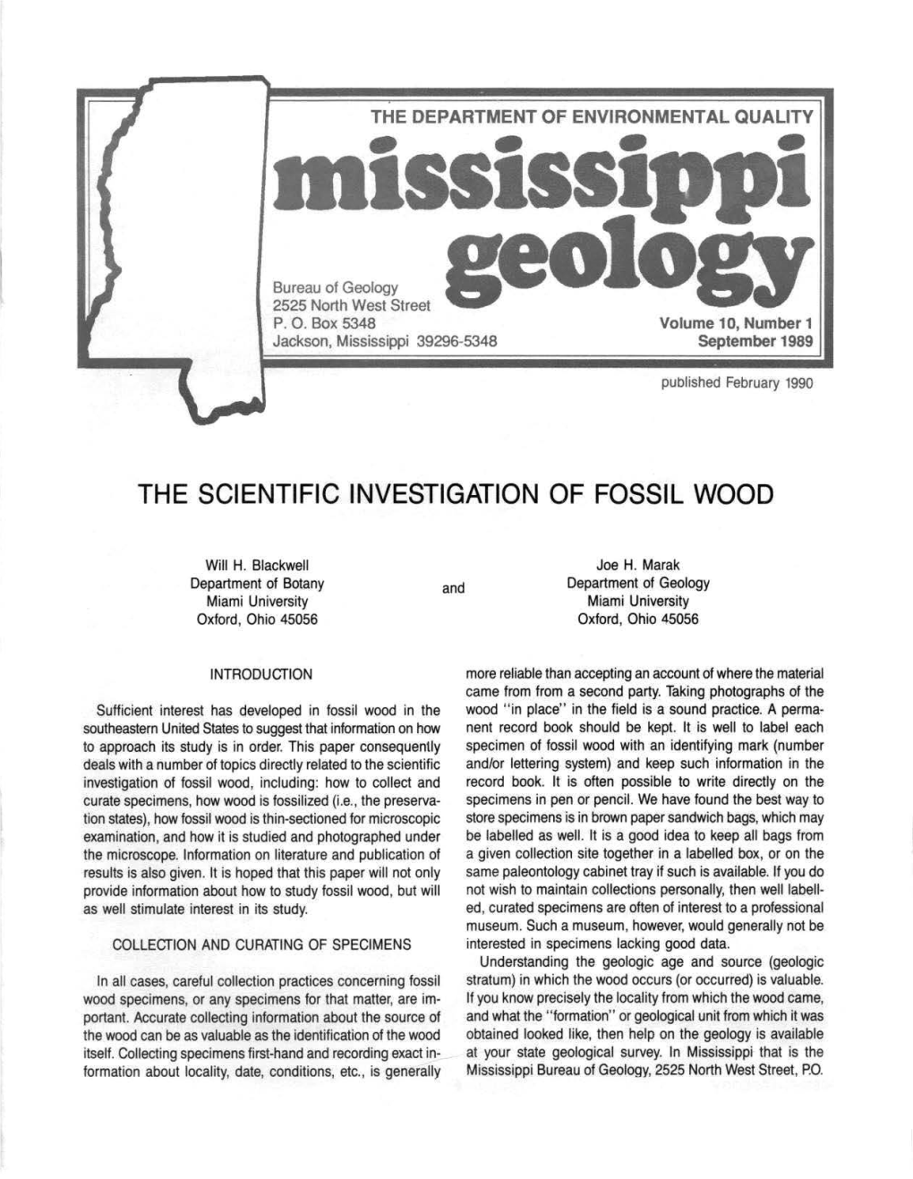 The Scientific Investigation of Fossil Wood