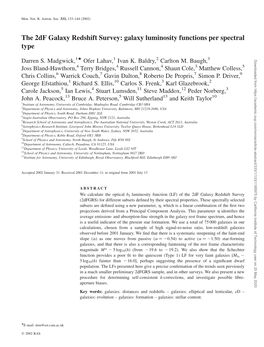 Galaxy Luminosity Functions Per Spectral Type