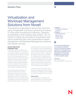 Virtualization and Workload Management Solutions from Novell