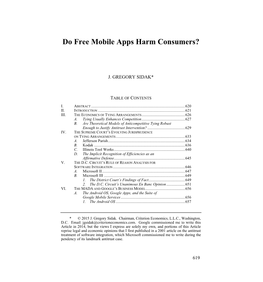 Do Free Mobile Apps Harm Consumers?