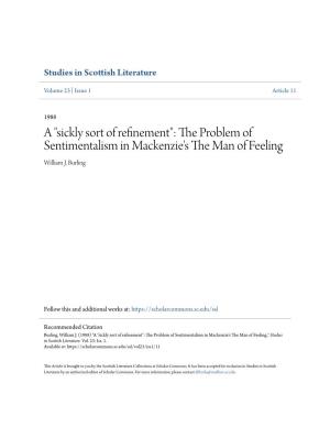 The Problem of Sentimentalism in Mackenzie's the Man of Feeling