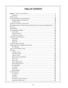 A Counterintelligence Reader Volume 3 Table of Contents