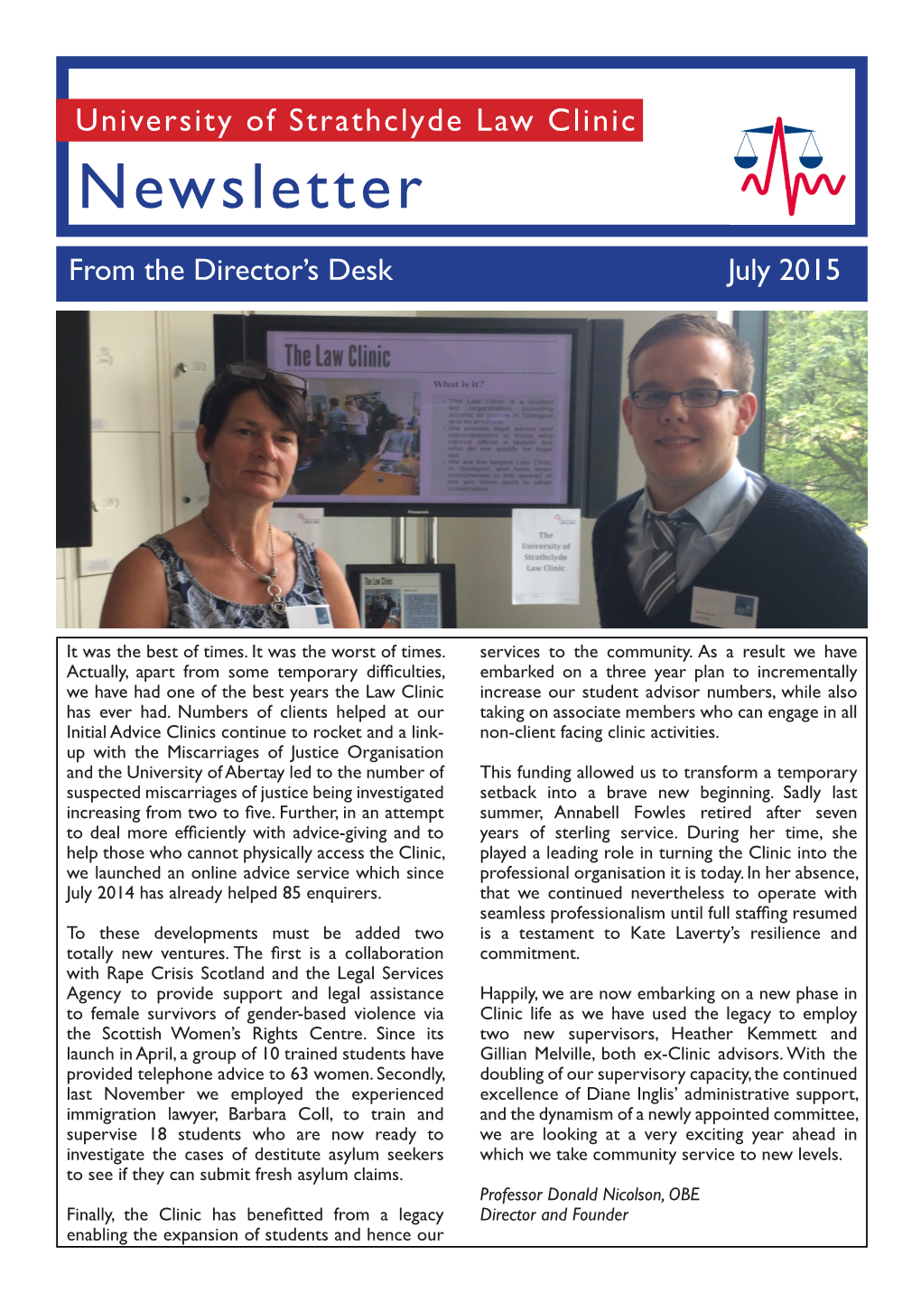 University of Strathclyde Law Clinic Newsletter