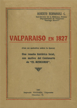 Valparaiso En 1827