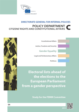 Electoral Lists Ahead of the Elections to the European Parliament from a Gender Perspective