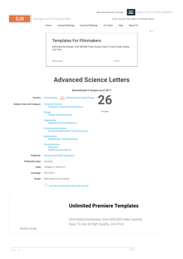 Advanced Science Letters