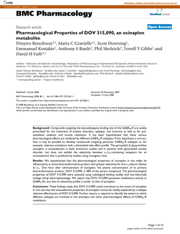 BMC Pharmacology Biomed Central