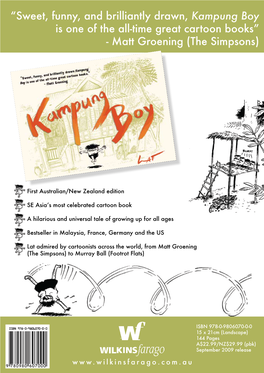 Kampung Boy Is One of the All-Time Great Cartoon Books” - Matt Groening (The Simpsons)