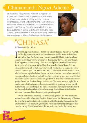 “Chinasa” by Chimamanda Ngozi Adichie Think It Happened in January