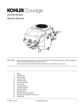 SV470-SV620 Service Manual