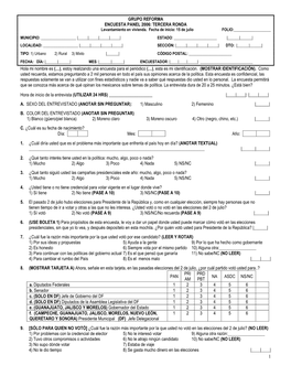 1 Grupo Reforma Encuesta Panel 2006